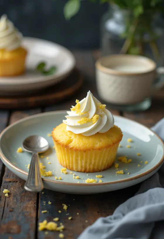 Lemon ricotta cupcakes with mascarpone frosting