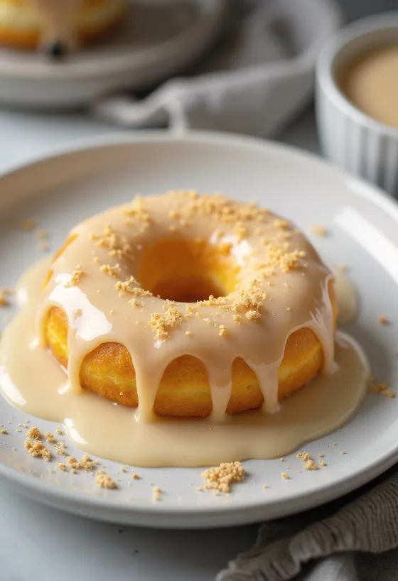 Eggnog Doughnuts served