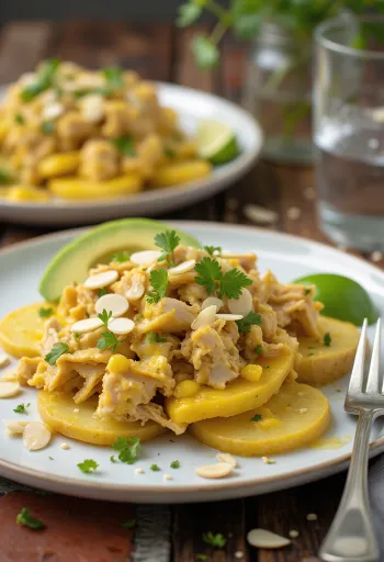 Ají de Gallina with avocado