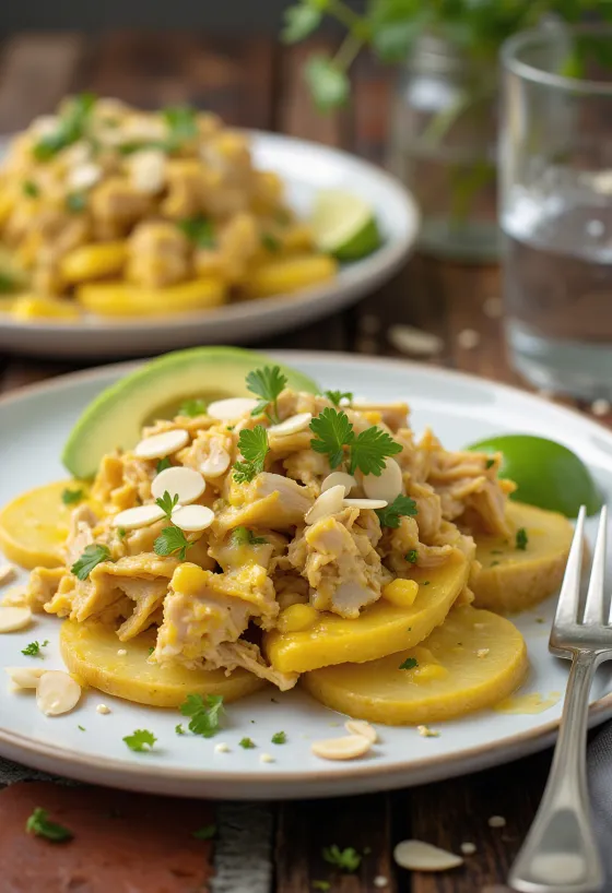 Ají de Gallina with avocado