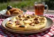 Fig stuffed naan bread served
