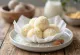 Homemade Raffaello balls rolled in coconut