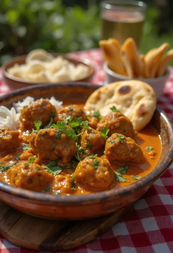 Lamb Curry Balti style served with cilantro