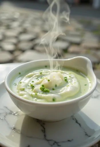 Creamy basil parmesan sauce served over pasta
