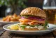 Smoked Salmon Burger served