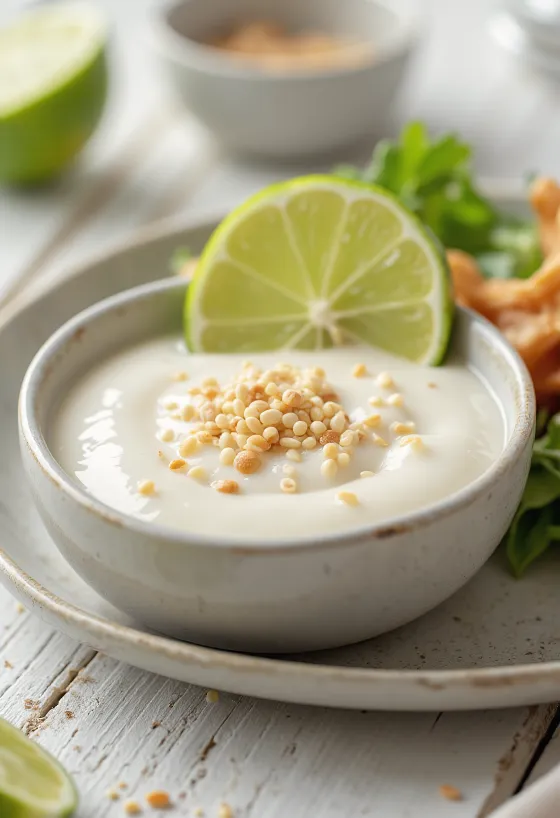 Creamy Coconut Lime Sesame Dressing in a jar