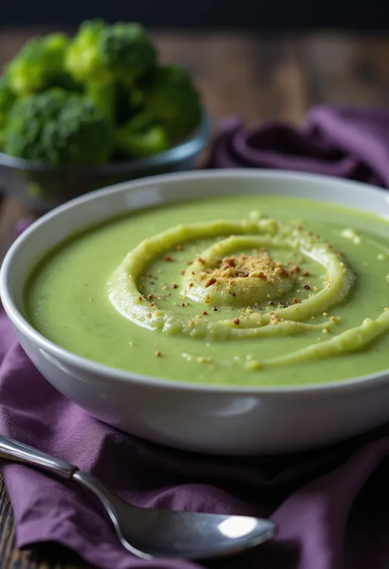 Creamy broccoli sauce served with pasta