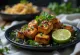Spicy lime tofu served with sesame seeds and cilantro