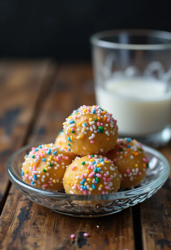 Colorful rum punch balls
