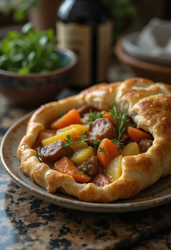 Baeckeoffe served with fresh bread