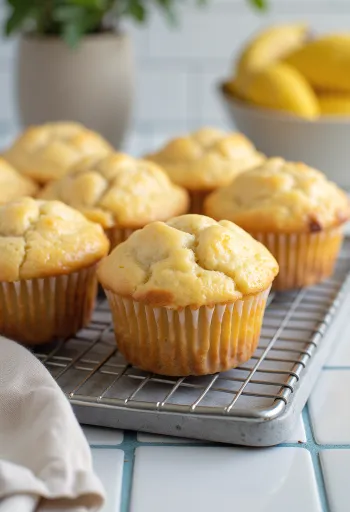 Lemon banana muffins served