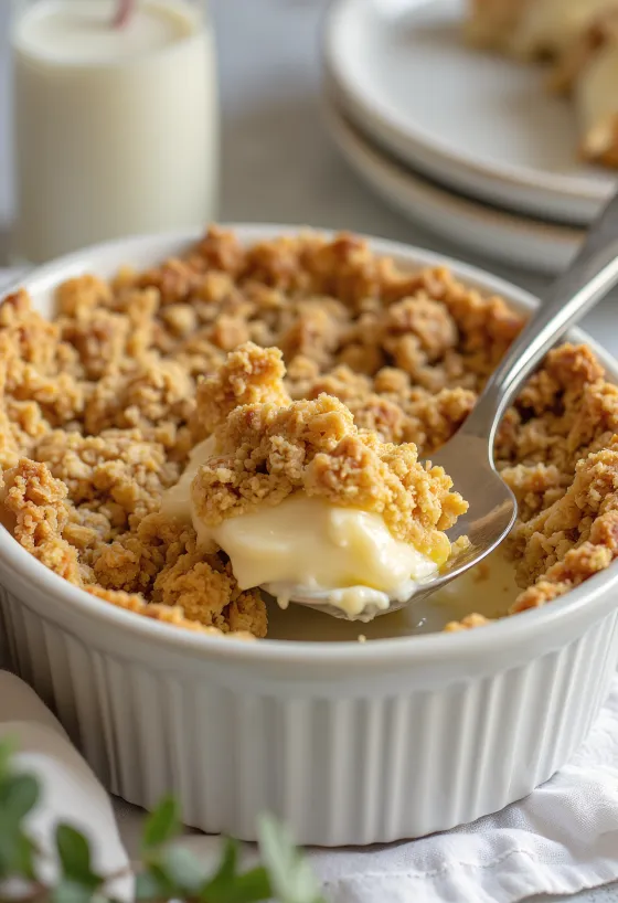 Oatmeal cheese bar served