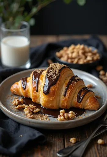 Vegan croissants served