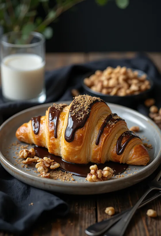 Vegan croissants served