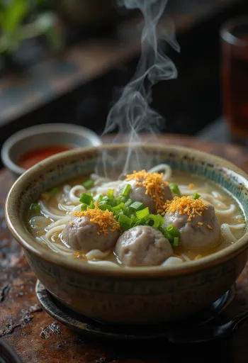 Bakso served in a bowl