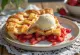 Rustic strawberry pie with lattice top