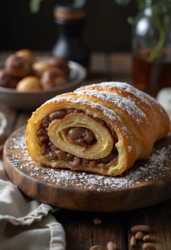 Chestnut beigli slices