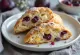 Plum marzipan scone