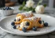 Tokaji wine blueberry cannoli served