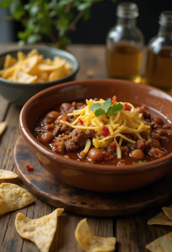 Chili con Carne served with fresh tortilla