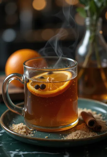 Clove spiced cider in a mug