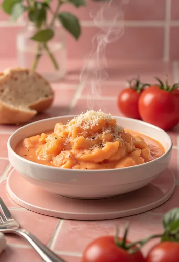 Creamy rosemary tomato sauce served in a bowl