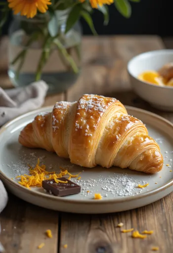 Vodka croissants served