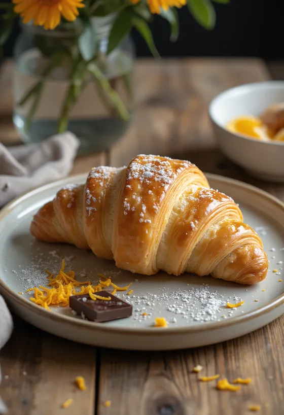Vodka croissants served