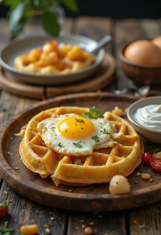 Eggplant Waffles freshly baked
