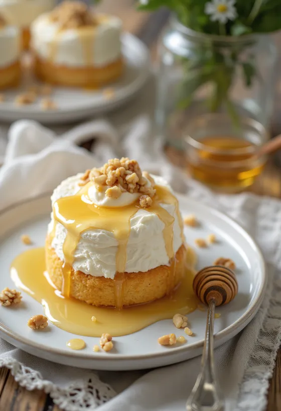 Greek yogurt cake served elegantly