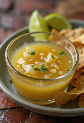 Tequila lime sauce served in a bowl
