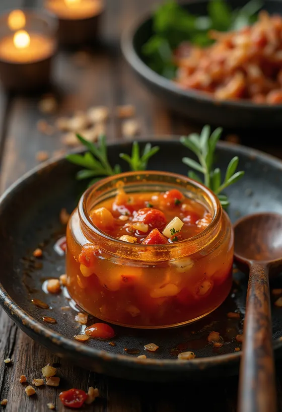 Sweet chili sauce in a jar