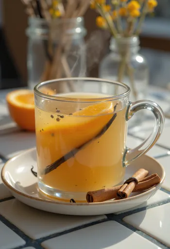 Vanilla cider in a mug