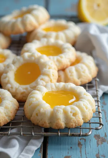 Citrus Linzer Cookies served