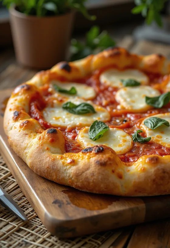 Pizza al Taglio with thick crust and mozzarella