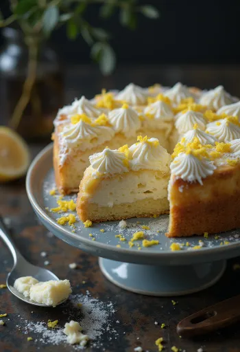 Slice of crustless cottage cheese cake