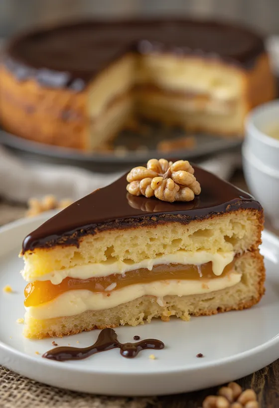 Zserbó cake slice