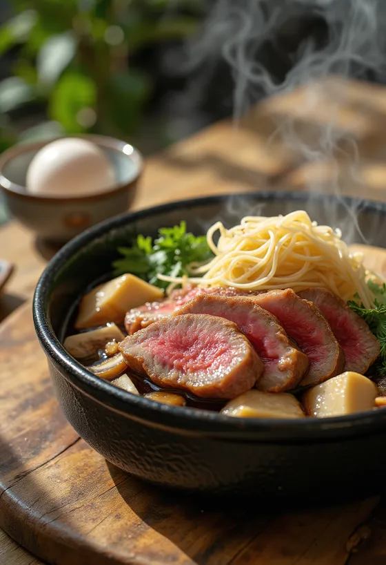 Beef Sukiyaki, a Japanese hot pot dish
