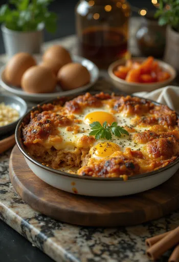 Spicy Moussaka layered casserole