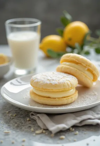 Lemon Vanilla Cream Linzer served
