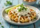 Savory ranch waffles with garlic and fresh herbs