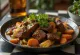 Hornado de res, roasted beef with vegetables and coriander