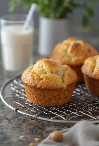 Freshly baked okara muffins in paper liners