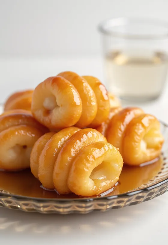 Classic Tulumba soaked in syrup