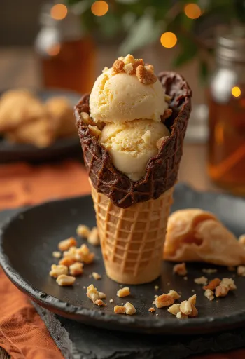 Butterscotch Drumstick cones served