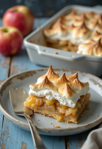 Apple Meringue Bars served