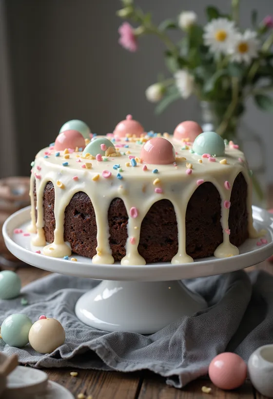 Chocolate Polka Dot Cake