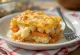 Baked cauliflower and potato casserole with cheese