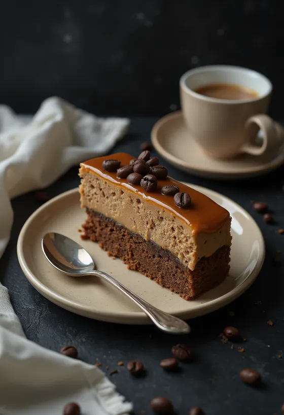 Coffee caramel cake