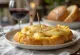 Spanish Potato Tortilla Pintxos cut into bite-sized squares